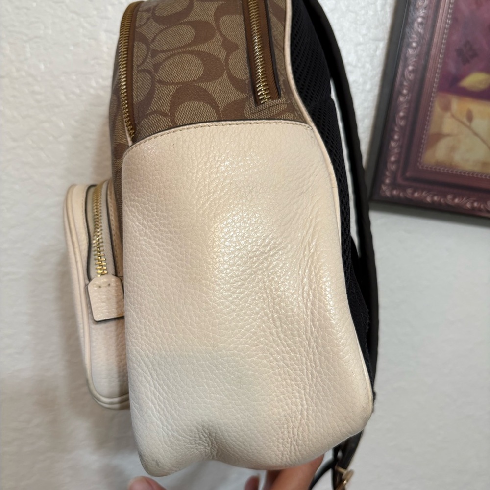Coach Brown and Cream Backpack - Picture 3 of 16